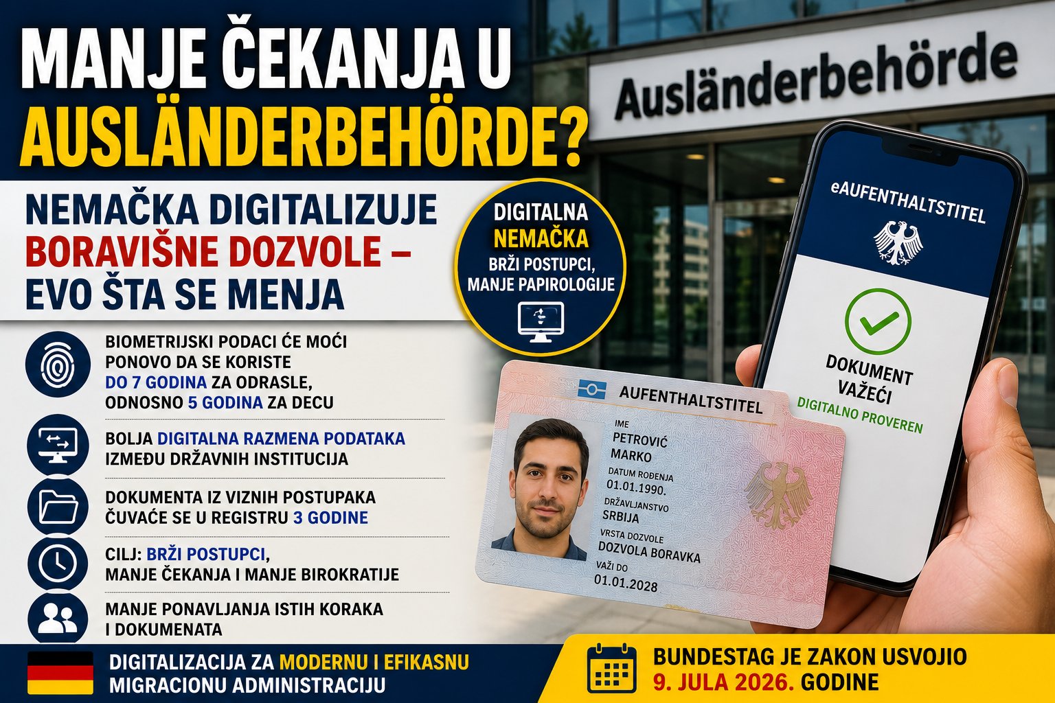 Weniger Warten bei der Ausländerbehörde? Deutschland digitalisiert Aufenthaltstitel – das ändert sich