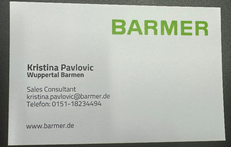 BARMER - Zdravstveno Osiguranje - Kristina Pavlović