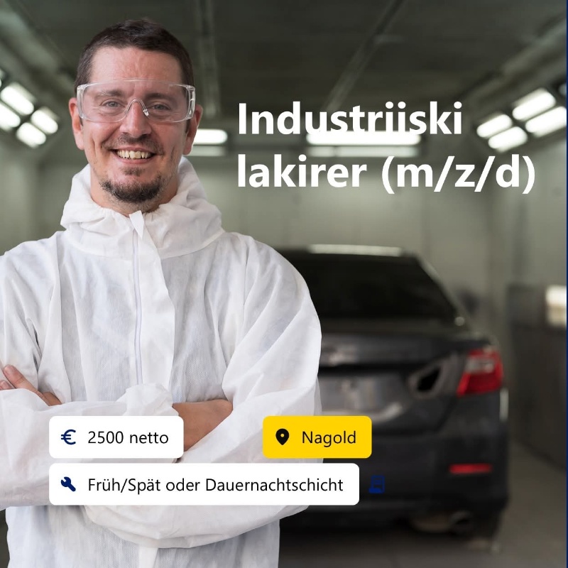 Industrijski lakirer u Nagold u Baden-Württembergu