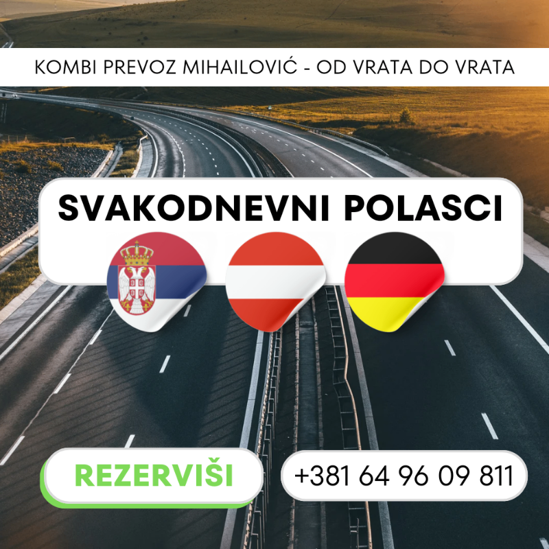Kombi prevoz Srbija - Austrija - Nemačka