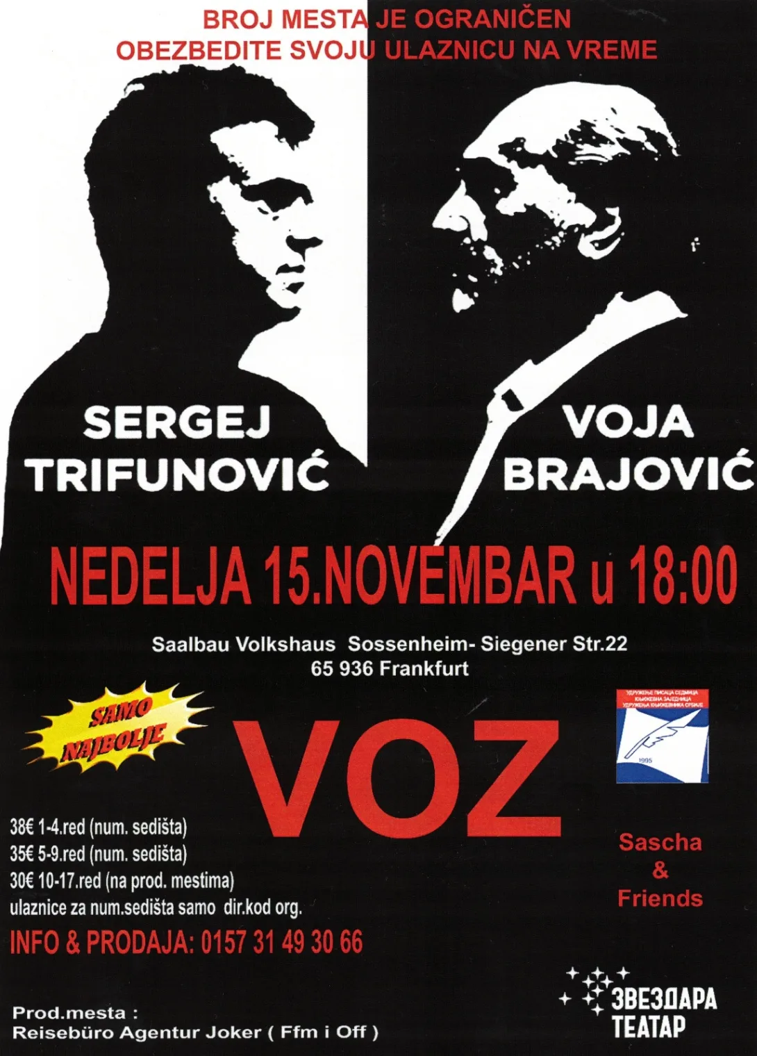 🎭 „VOZ“ U FRANKFURTU: Voja Brajović i Sergej Trifunović zajedno na sceni