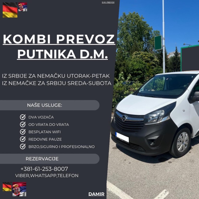 Kombi prevoz putnika DM