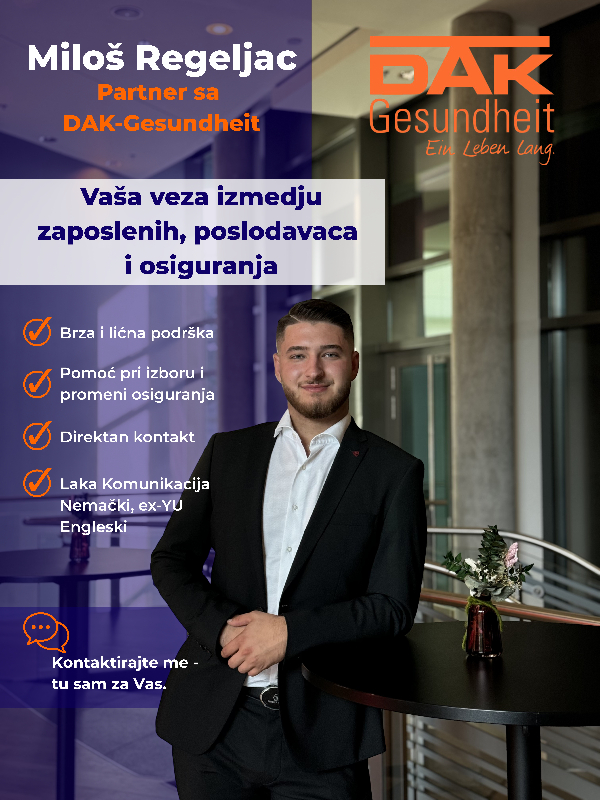 Zdravstveno Osiguranje - DAK Gesundheit - Miloš Regeljac