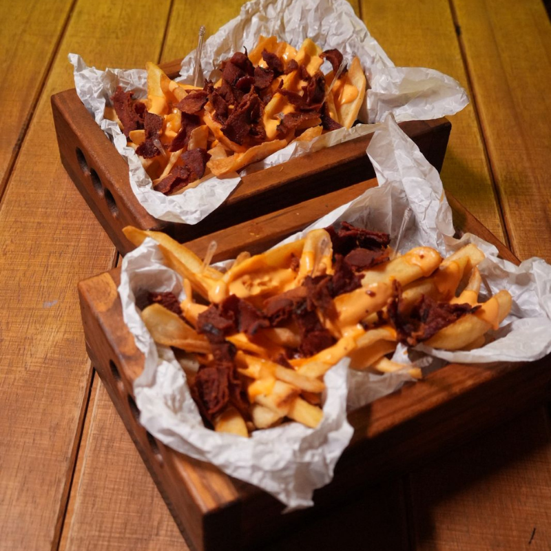 Batata cheddar e bacon