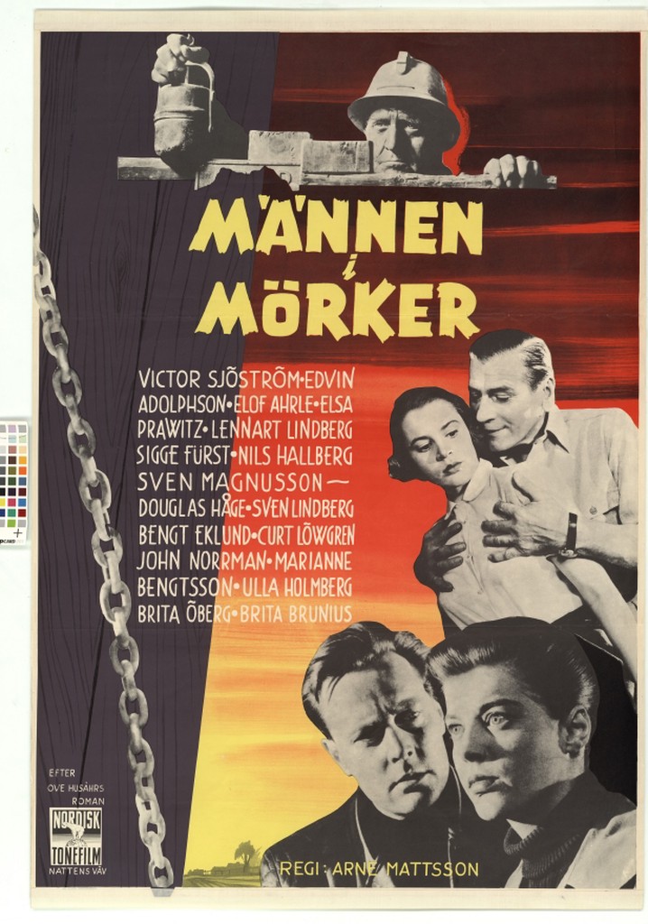 Männen i mörker poster