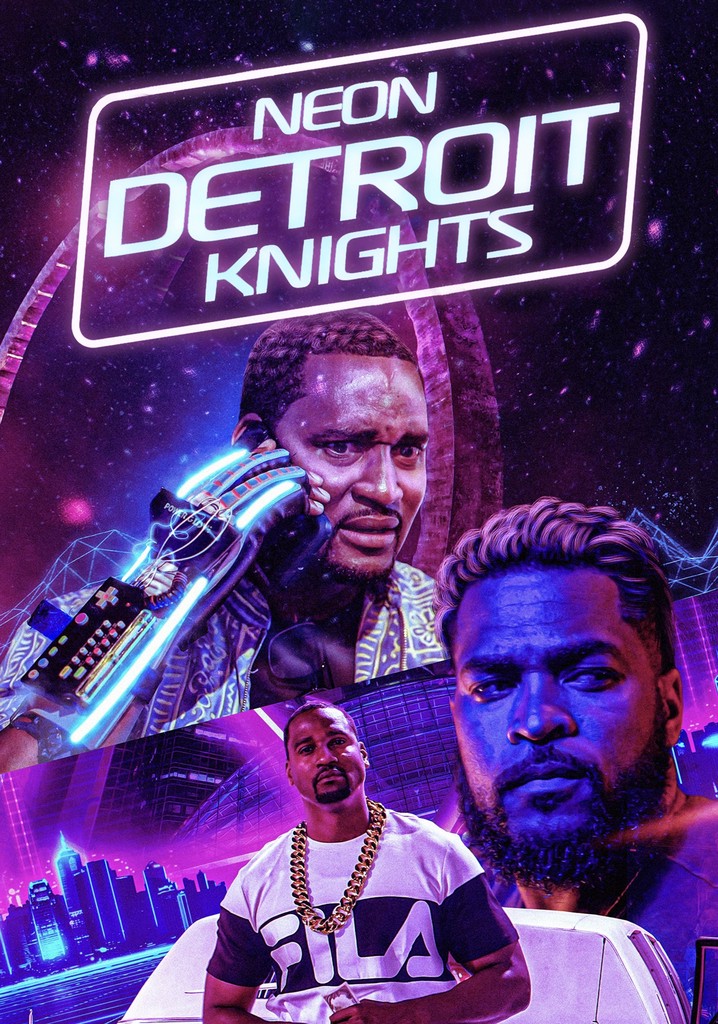 Neon Detroit Knights poster