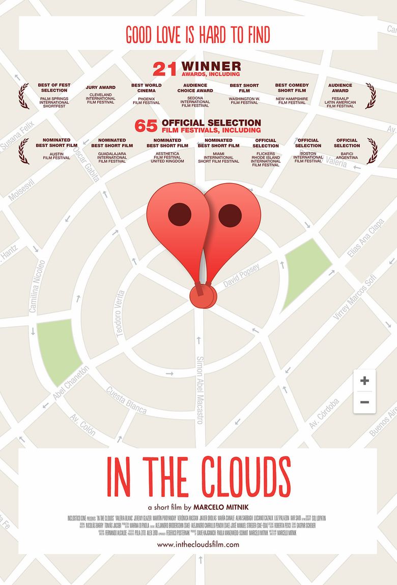 En las nubes poster