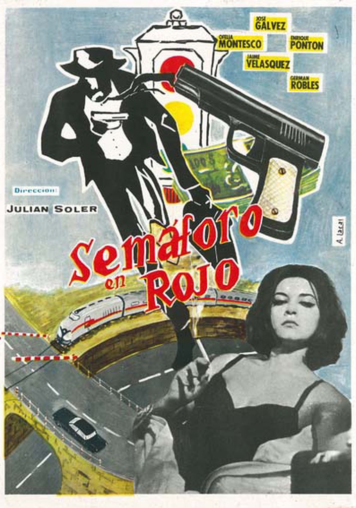 Semáforo en rojo poster