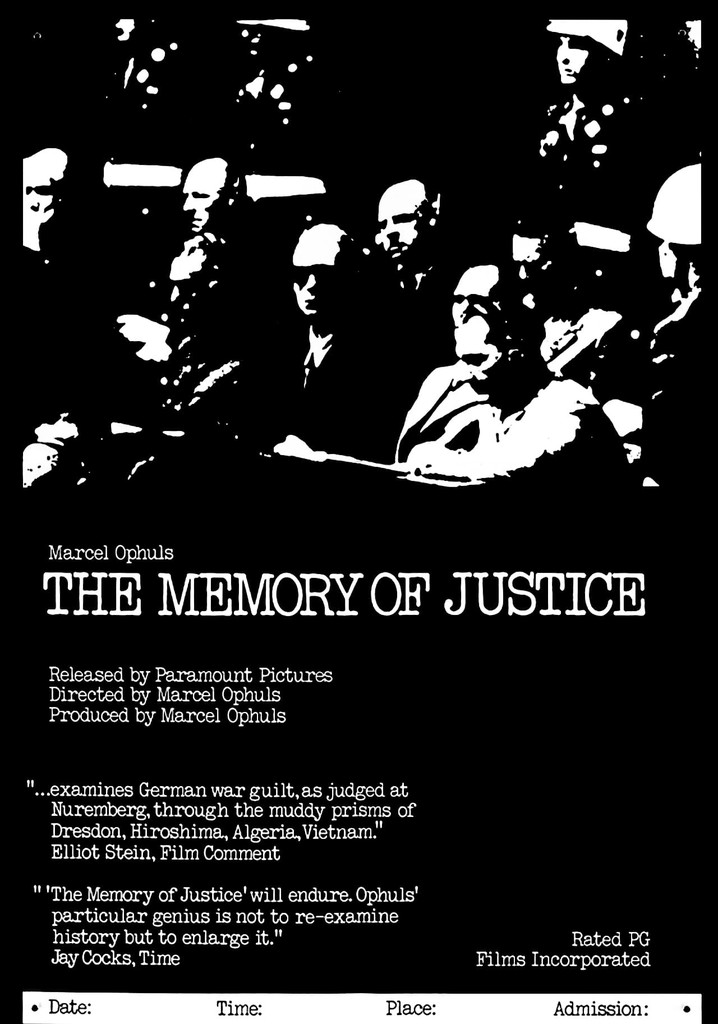 The Memory of Justice poster