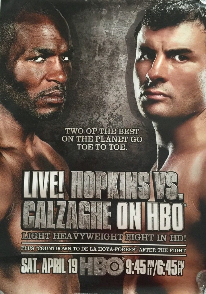 Bernard Hopkins vs. Joe Calzaghe poster