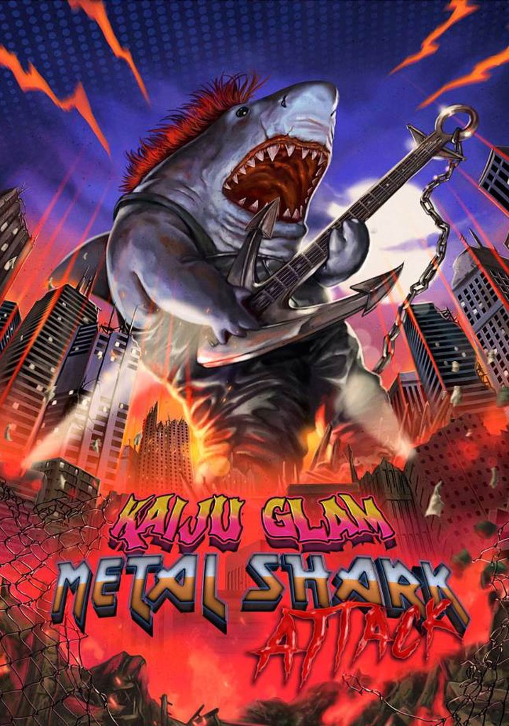 Kaiju Glam Metal Shark Attack poster
