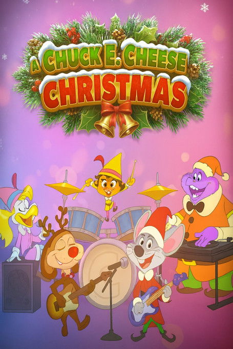 A Chuck E. Cheese Christmas poster
