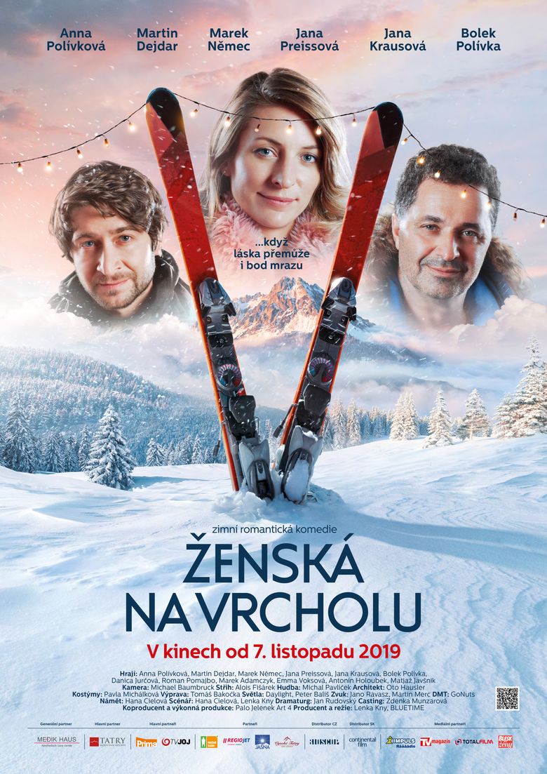 Ženská na vrcholu poster