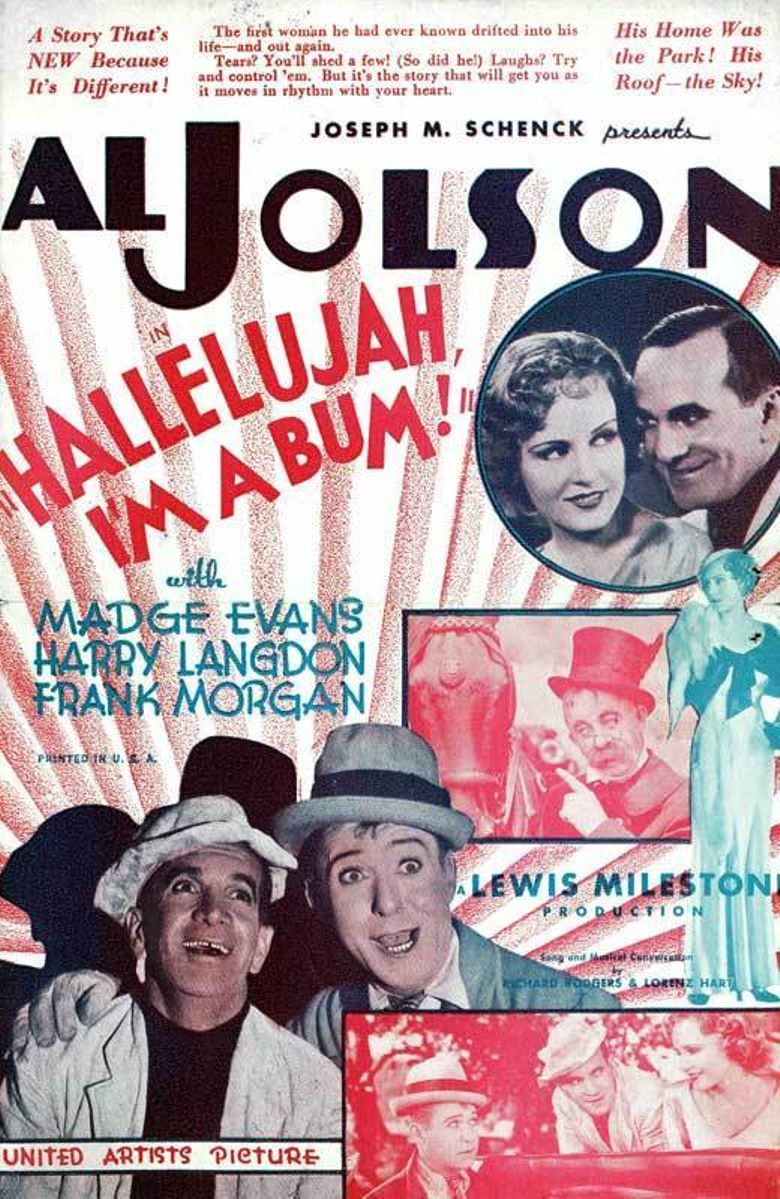 Hallelujah I'm a Bum poster