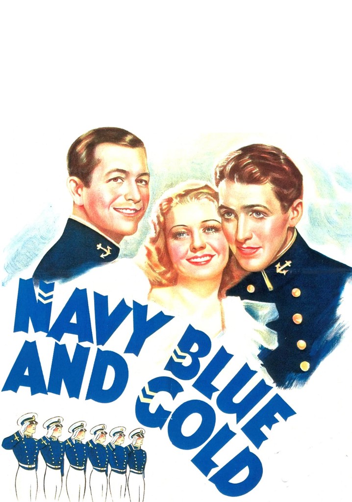 Navy Blue and Gold poster