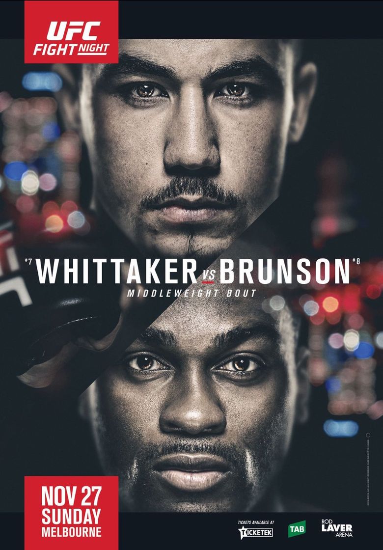 UFC Fight Night 101: Whittaker vs. Brunson poster