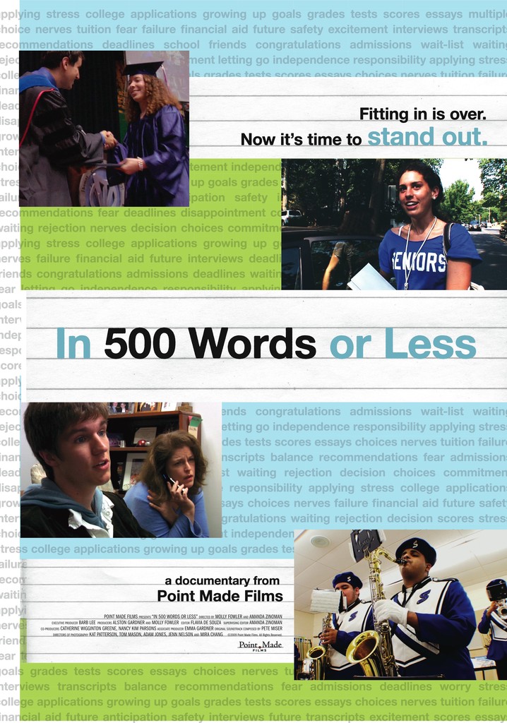 In 500 Words or Less poster