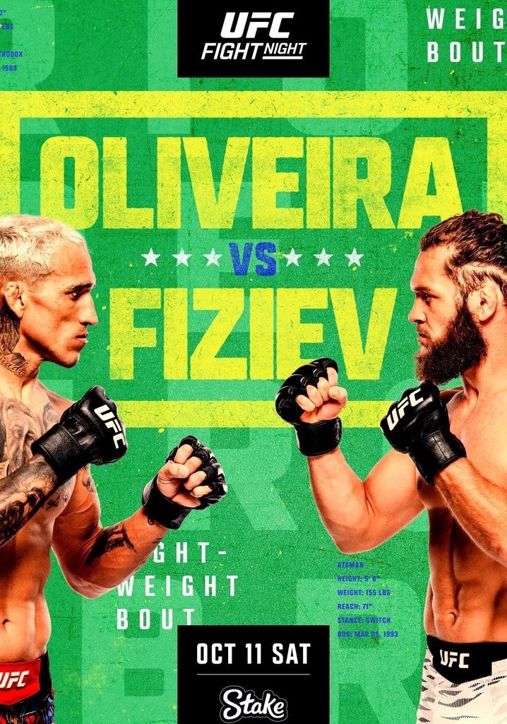 UFC Fight Night 261: Oliveira vs Fiziev poster