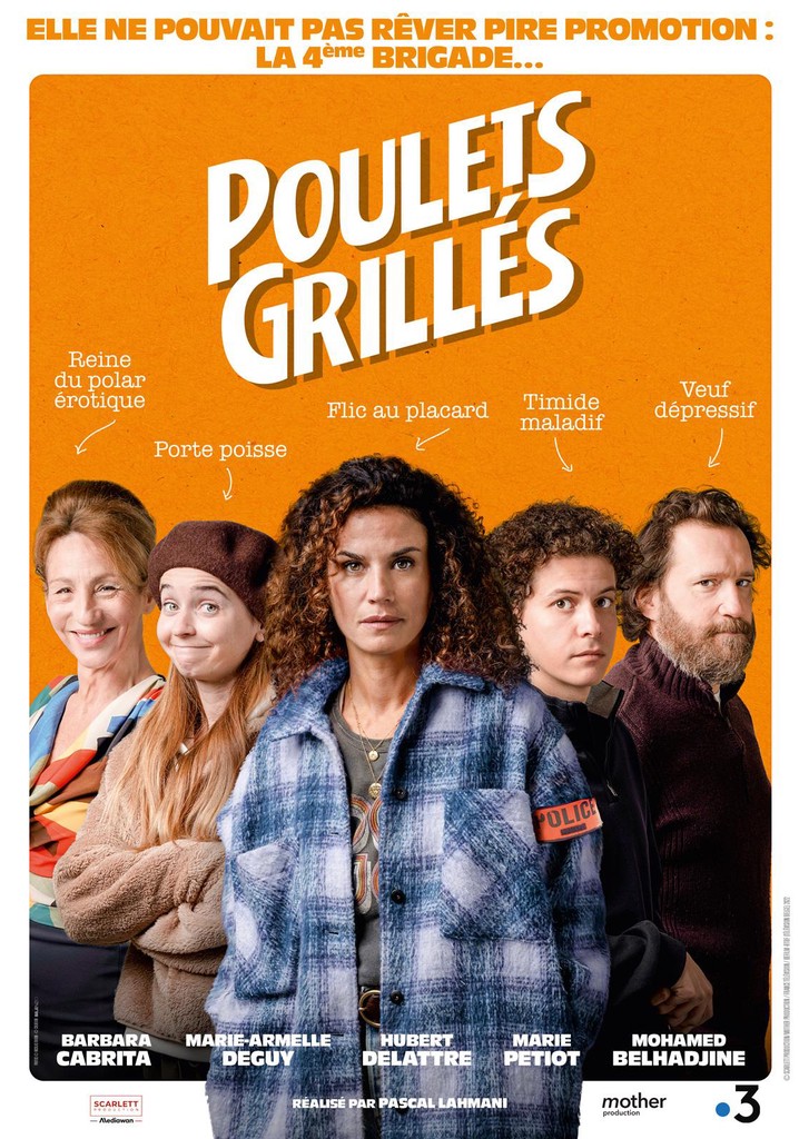 Poulets grillés poster