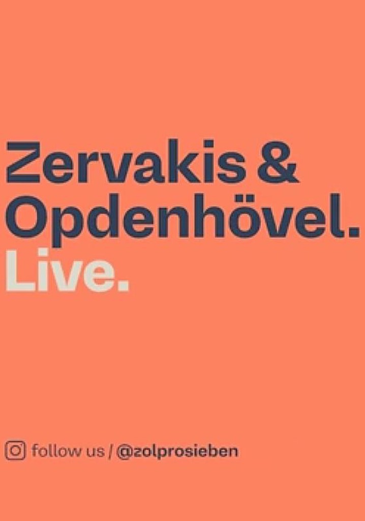 Zervakis & Opdenhövel. Live. poster