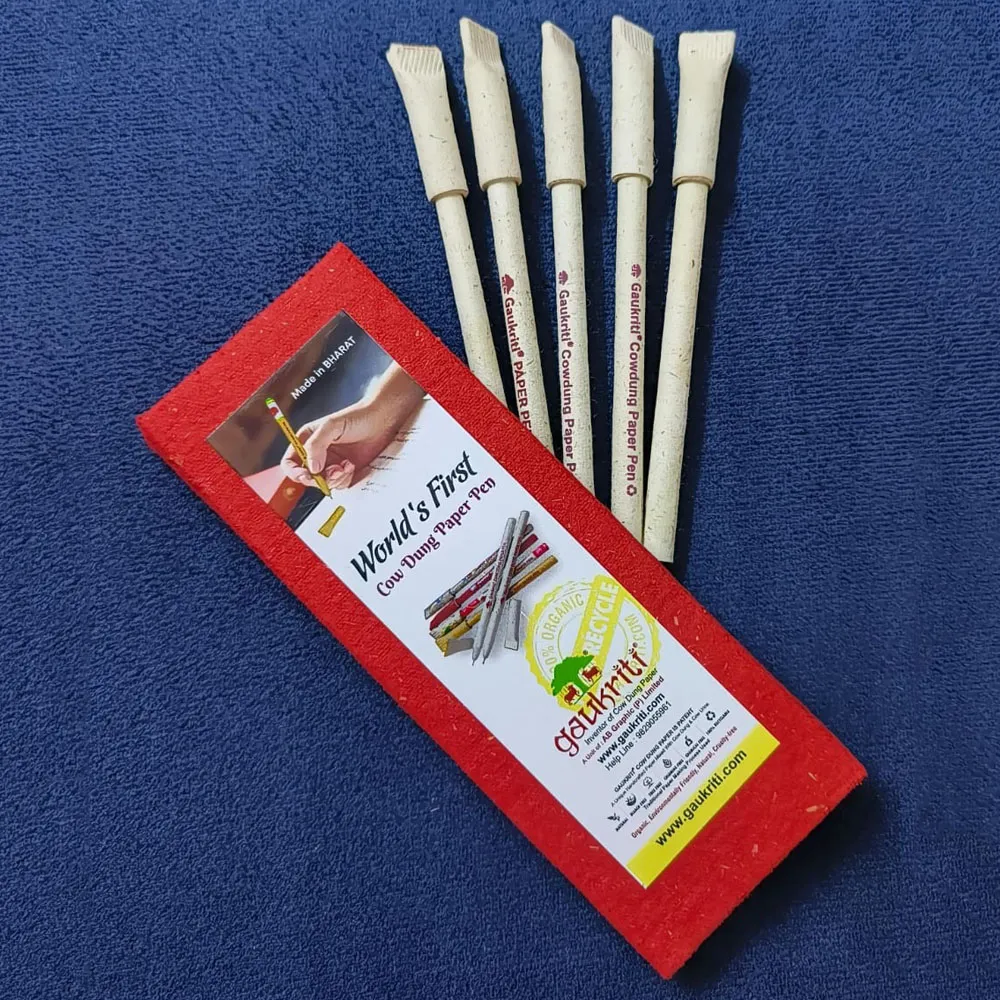 Cowdung Paper Pen (5 Pen)
