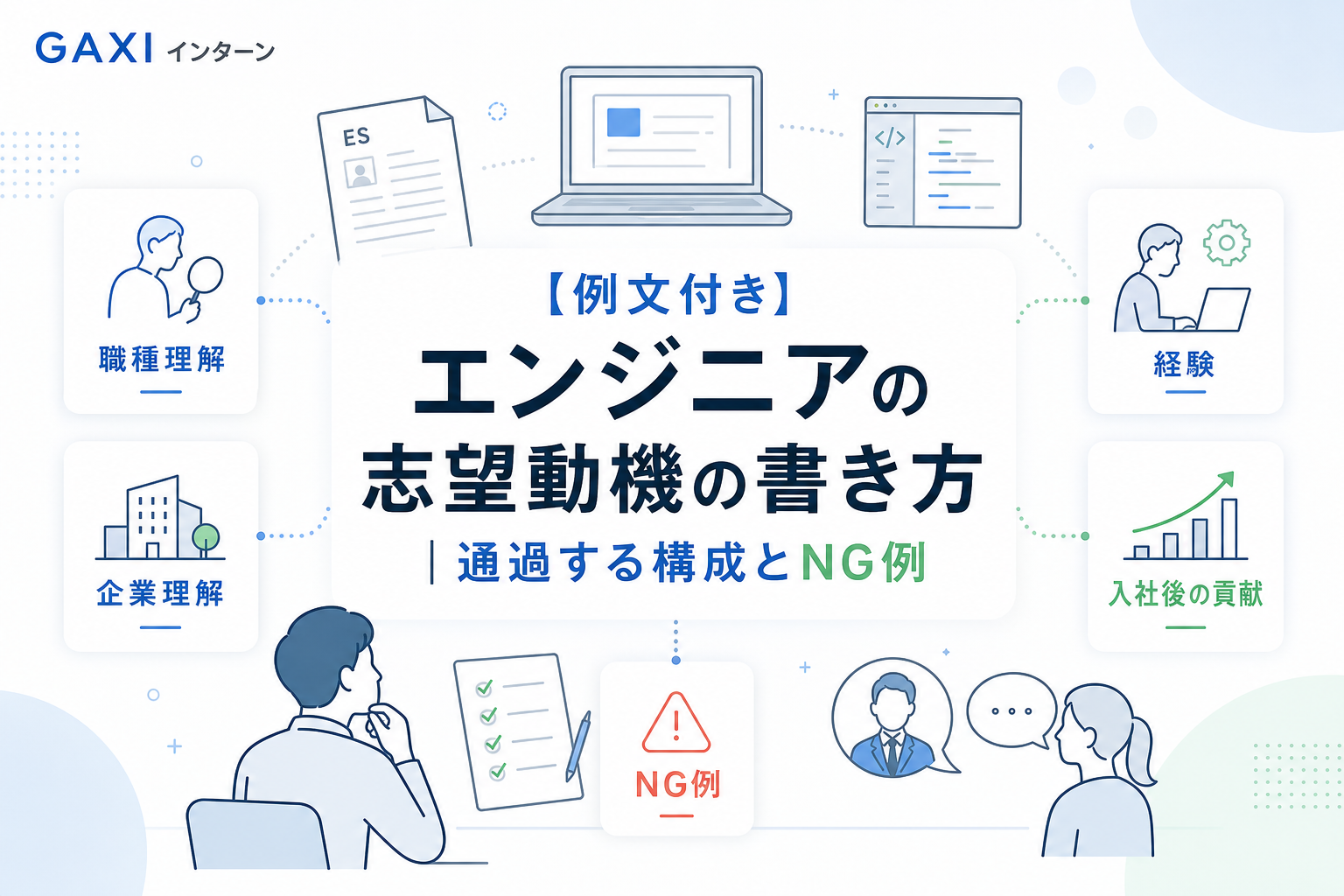 【例文付き】エンジニアの志望動機の書き方|伝わりやすい構成とNG例