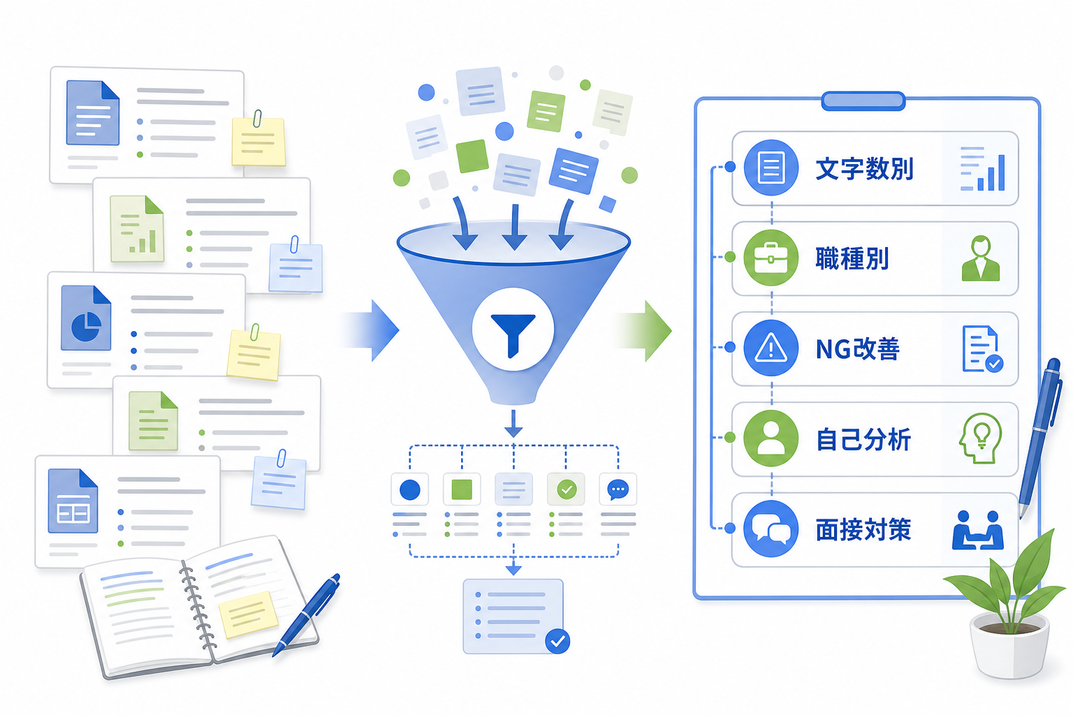 エントリーシート-長所-短所-参考記事-構成ポイント