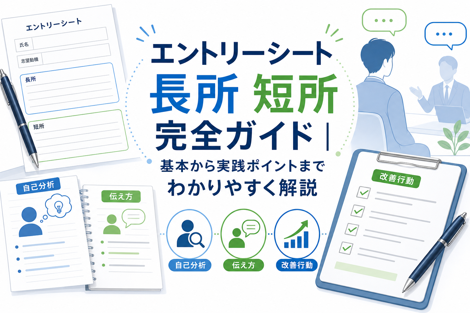 エントリーシートの長所・短所の書き方｜例文・言い換え一覧と職種別の選び方
