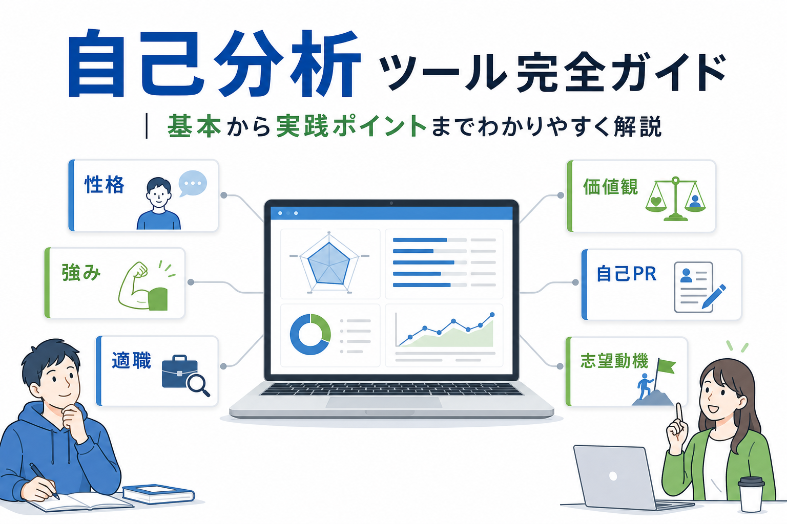 就活のオススメ自己分析ツール｜無料診断の種類、選考対策での活用法を解説