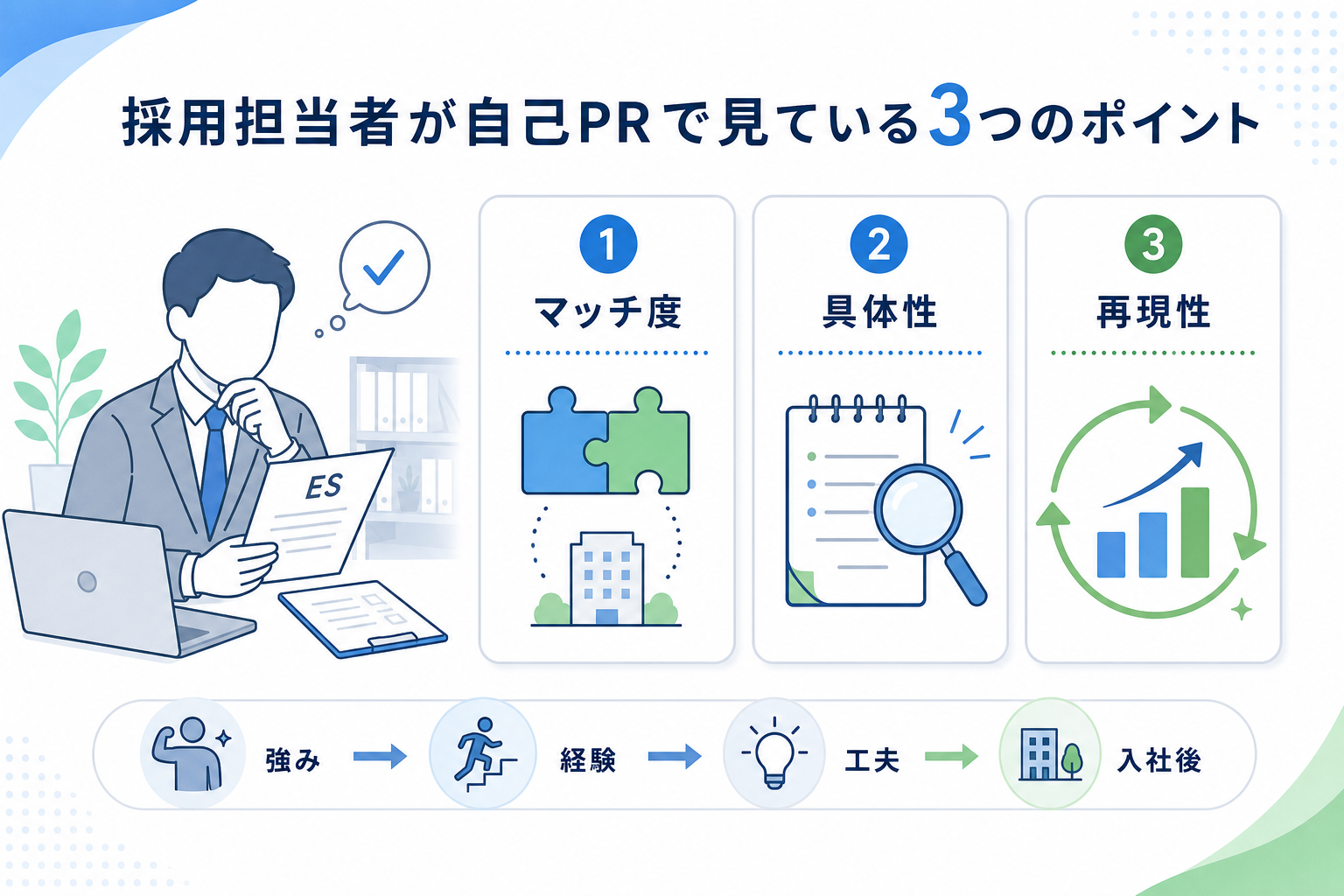 自己PRの書き方-採用担当者が見る3つのポイント