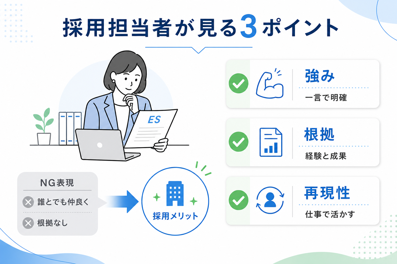 自己PR例文30選-採用担当者-確認ポイント-根拠-再現性