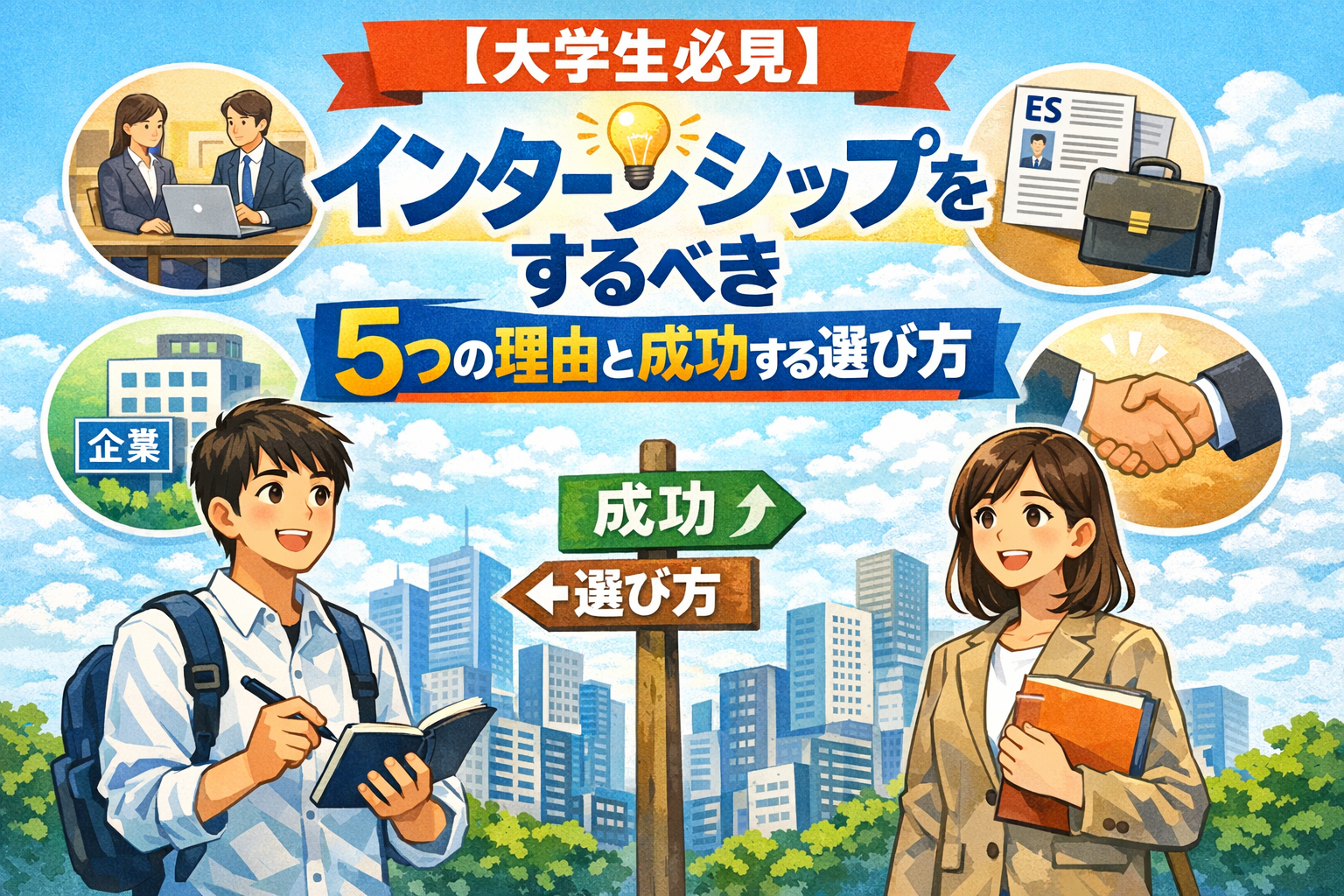 【大学生必見】インターンシップをするべき5つの理由と成功する選び方