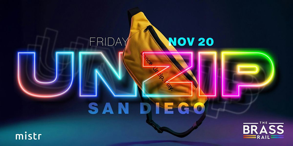 UNZIP SAN DIEGO - The Fanny Pack Popup Party flyer