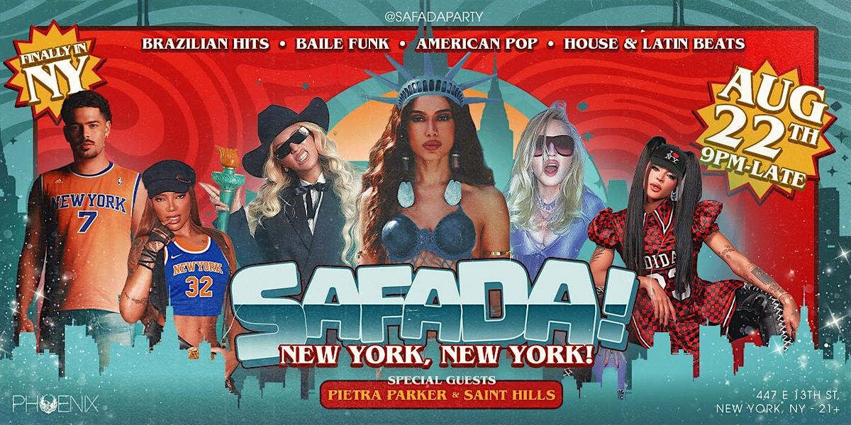 Safada: New York, New York (Brazilian Hits, American Pop, Baile Funk) flyer