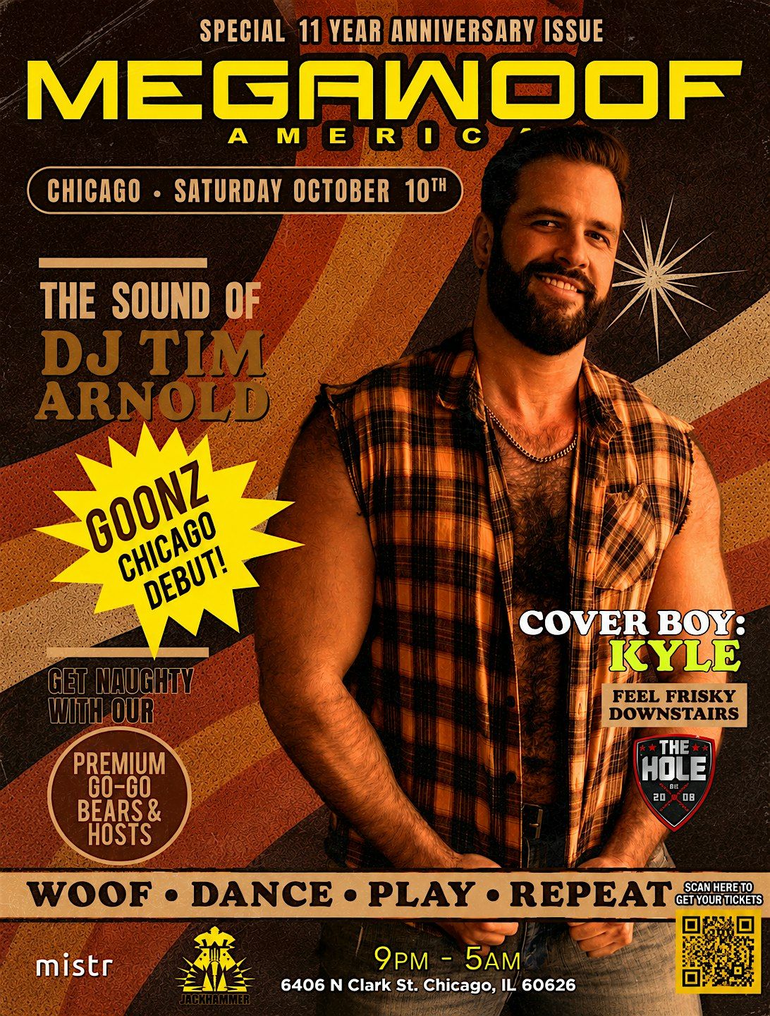 MEGAWOOF - CHICAGO - 11 YEAR ANNIVERSARY flyer