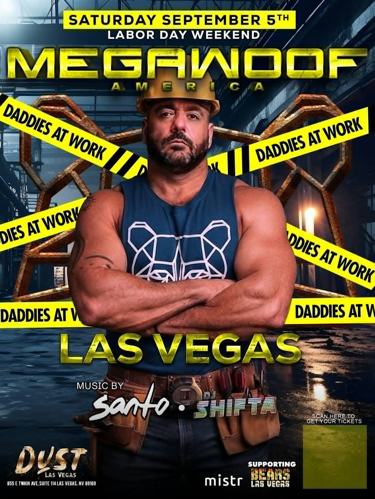 MEGAWOOF AMERICA LAS VEGAS DADDIES AT WORK flyer