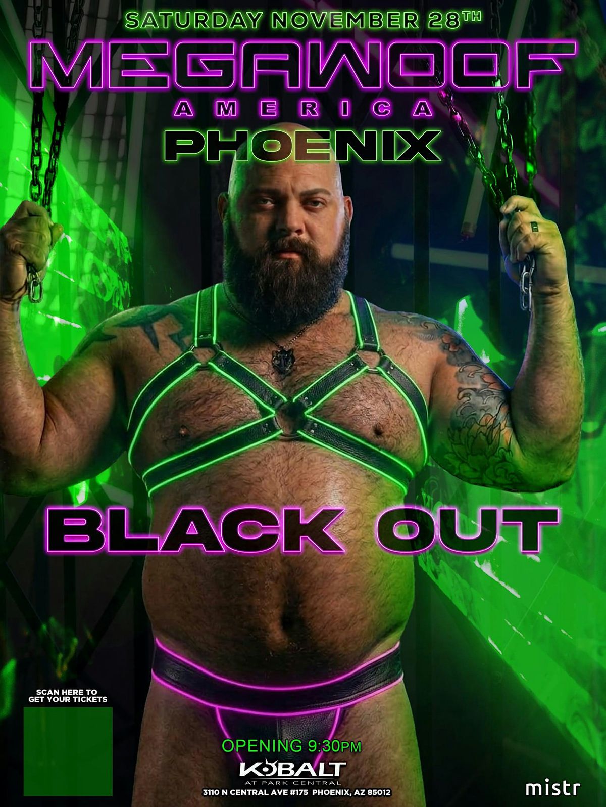 MEGAWOOF PHOENIX - BLACK OUT... flyer