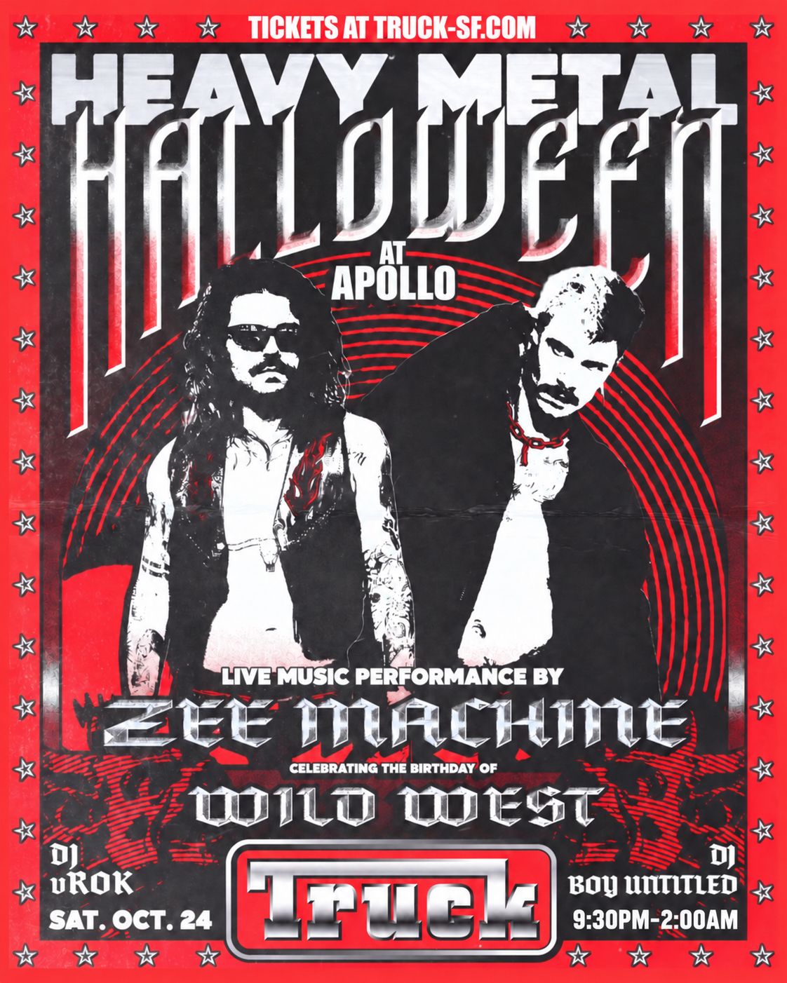 Heavy Metal Halloween ft Zee Machine flyer
