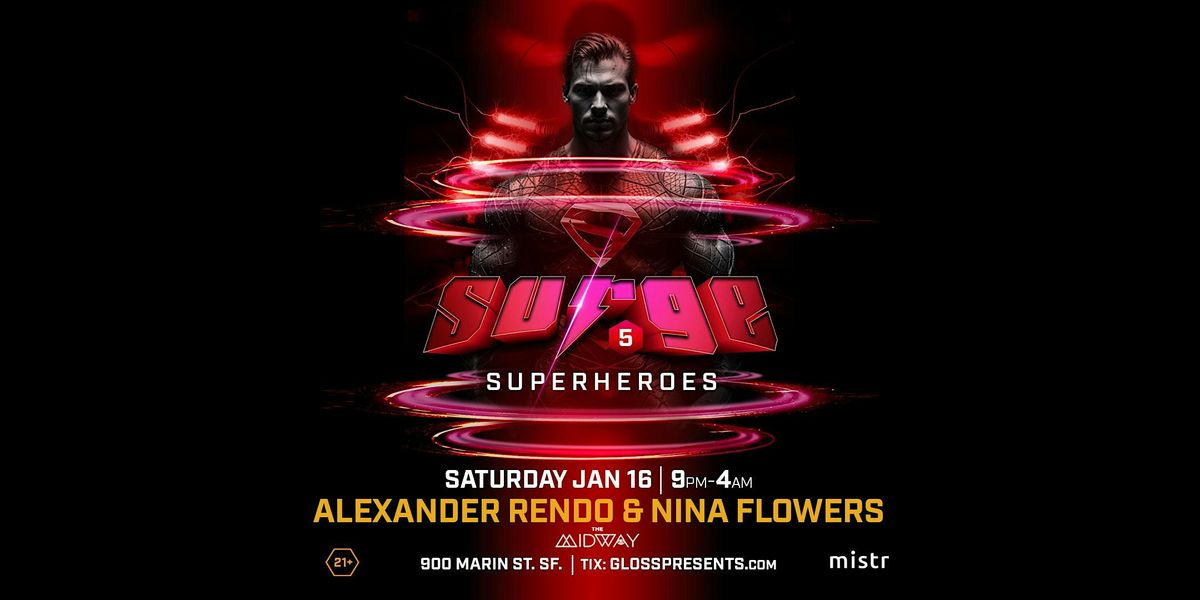 SURGE⁵: Super Heroes flyer