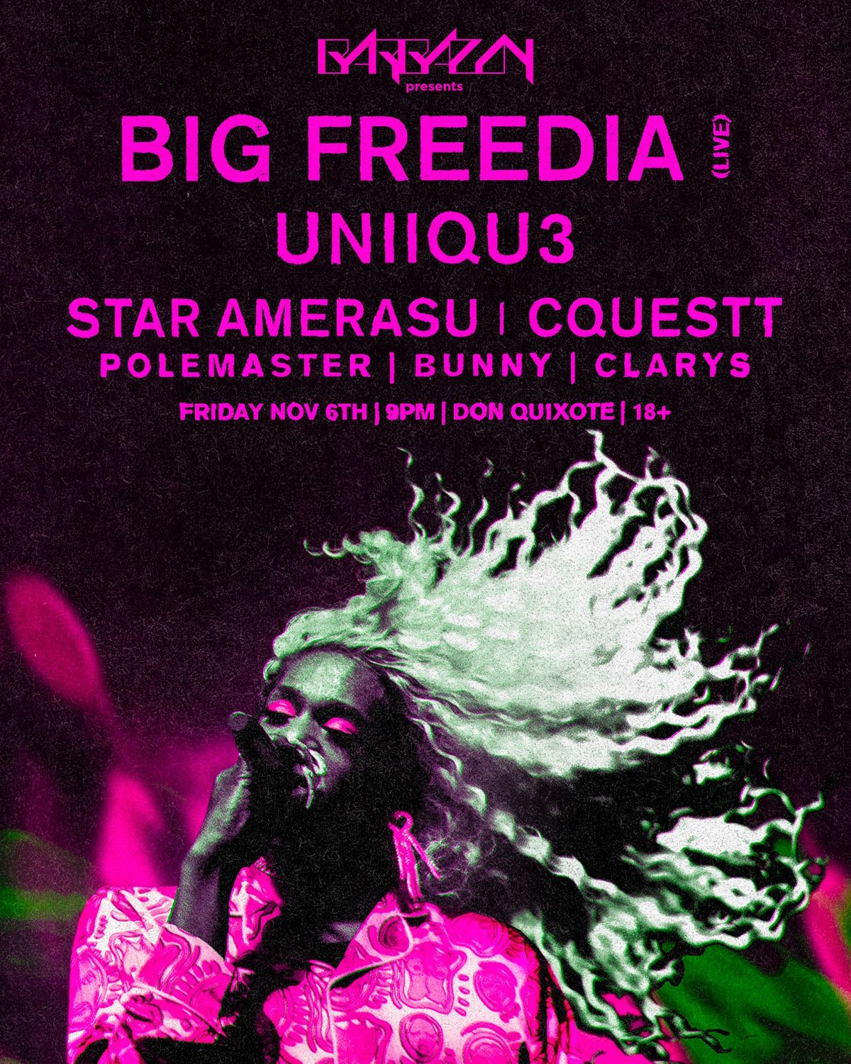 Bitch Planet: Barbazon presents Big Freedia flyer