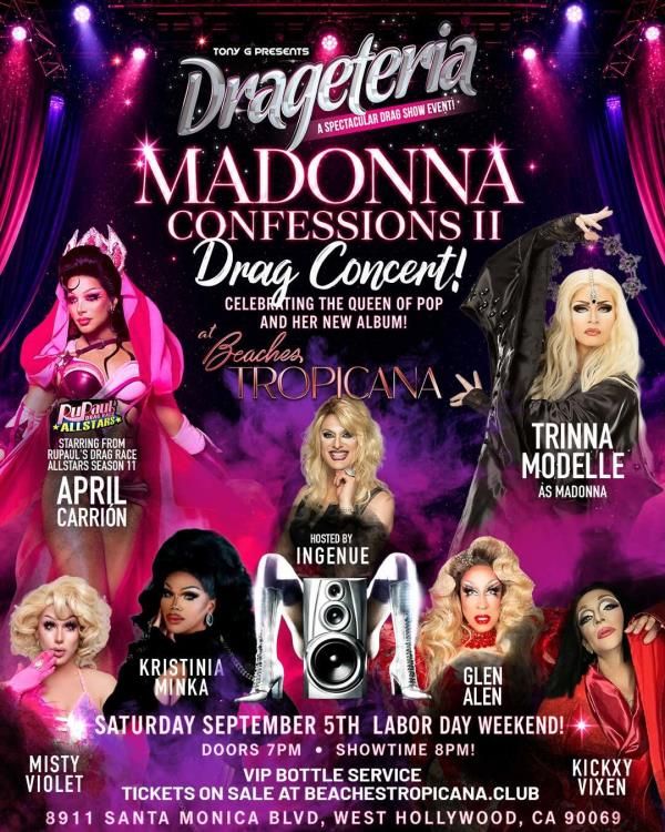 Drageteria: CONFESSIONS 2 Madonna Drag Concert! flyer