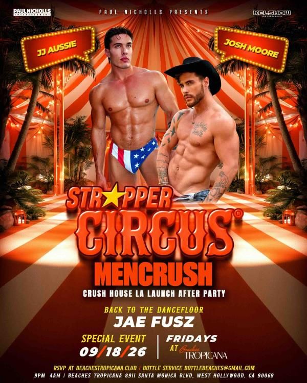 Stripper Circus MENCRUSH edition flyer