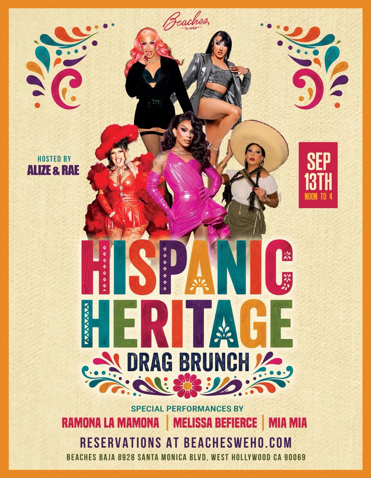 Hispanic Heritage Drag Brunch flyer