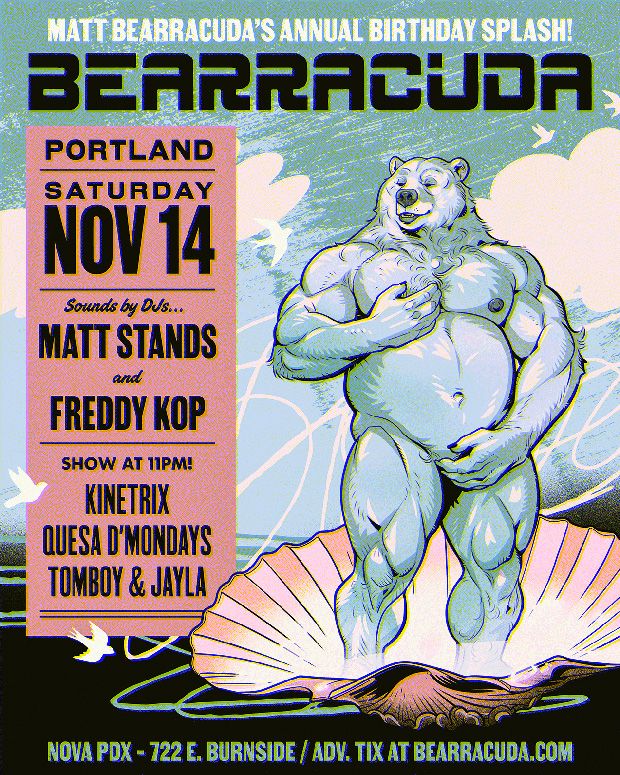 Bearracuda Portland: November 14th! flyer