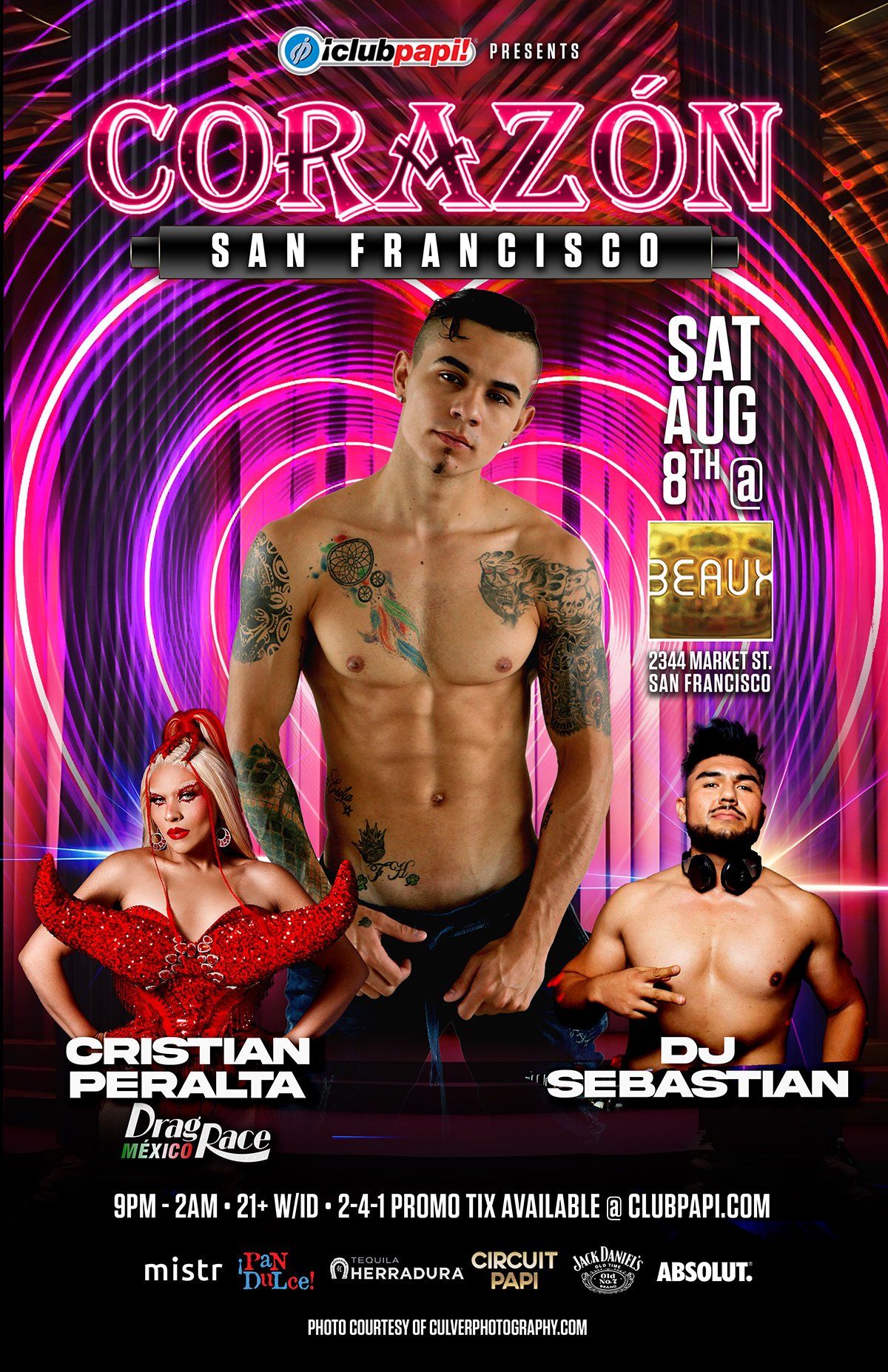 CORAZON SF  W/RPDR MEXICO WINNER CRISTIAN PERALTA LIVE  @BEAUX flyer