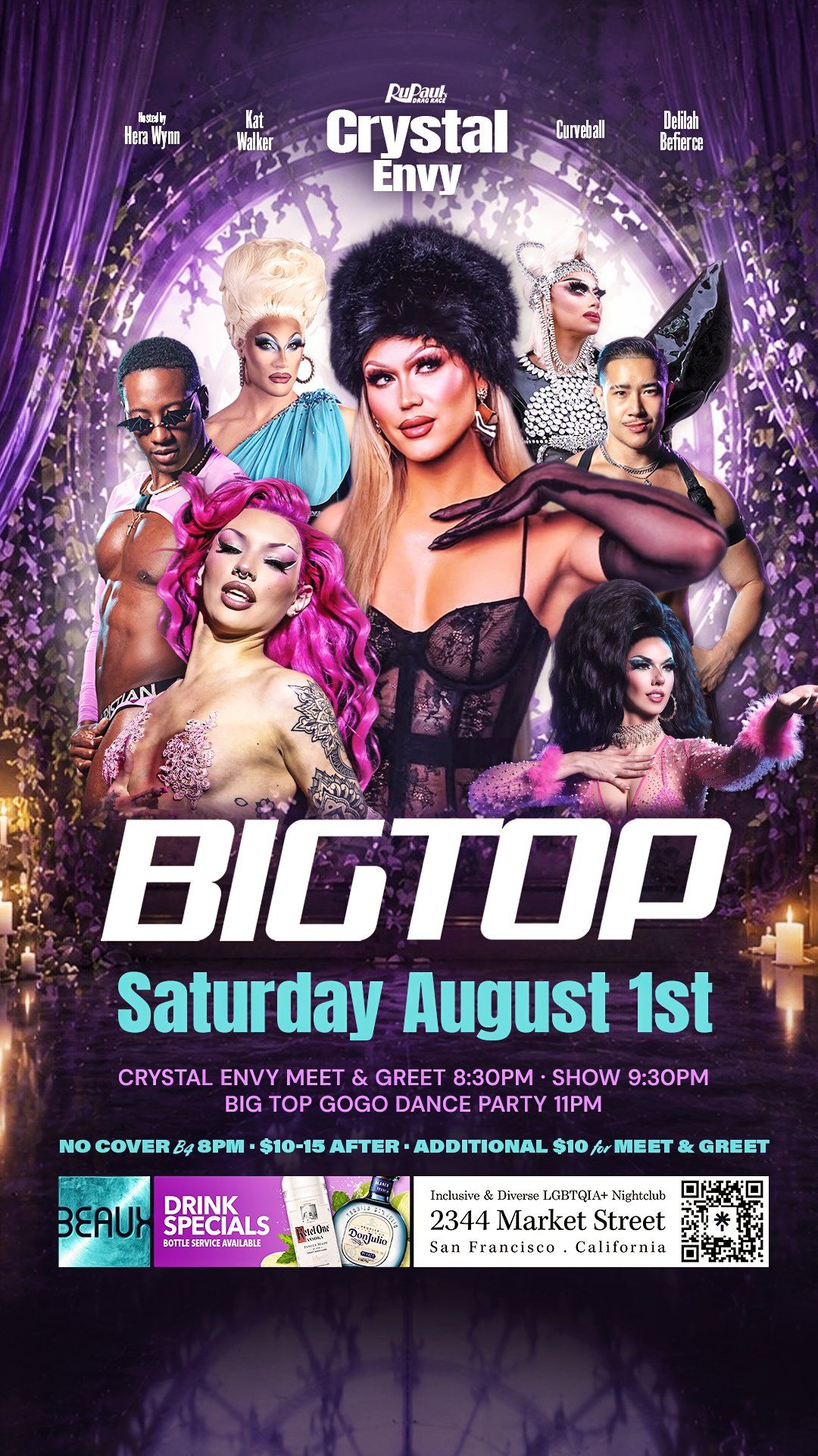 CRYSTAL ENVY @ Big Top Saturdays flyer