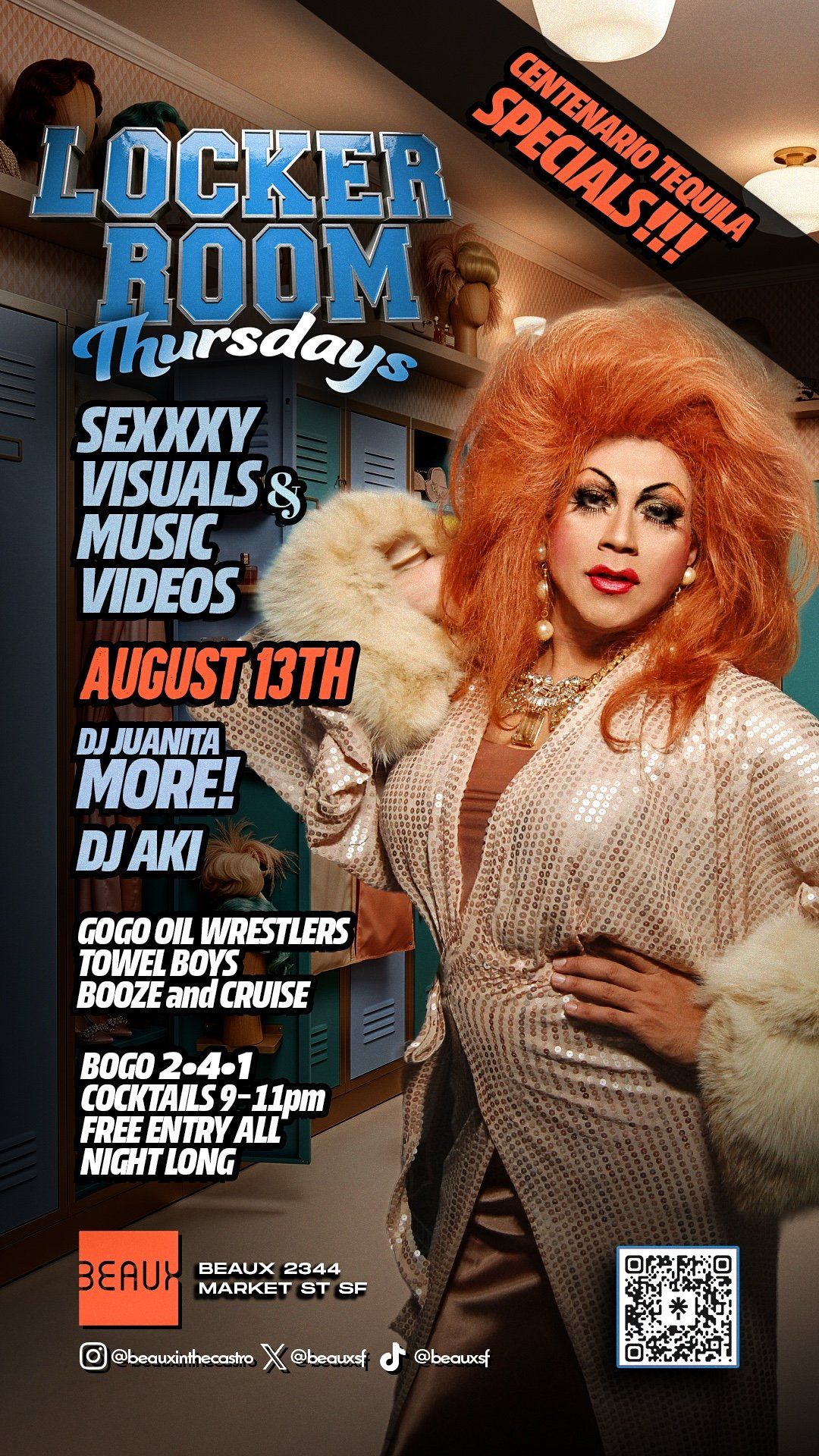 DJ JUANITA MORE! @ Locker Room Thursdays (GoGo Oil Wrestling Night) flyer