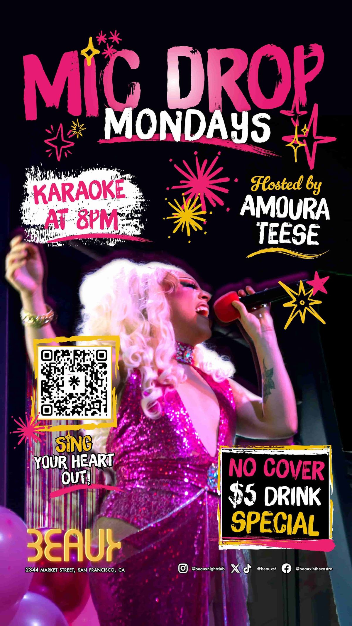 "MIC DROP" Mondays (Karaoke Night) flyer