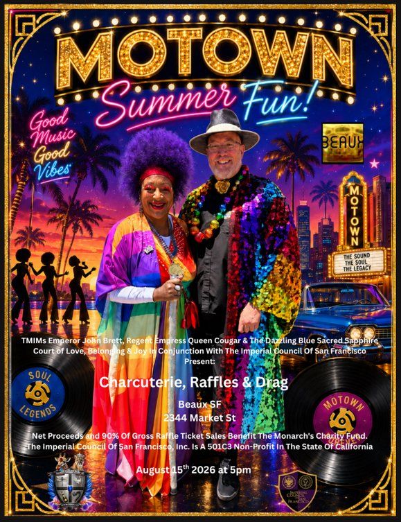 Motown Summer Fun: Charcuterie, Raffles & Drag (Midday Fundraising Event) flyer