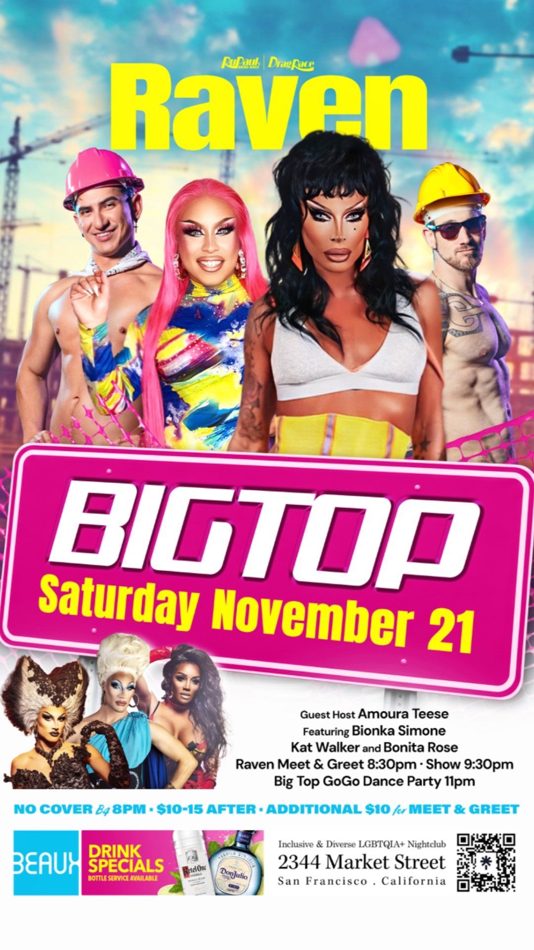 RAVEN @ Big Top Saturdays flyer